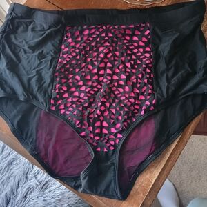 Torrid Black and Pink Bikini Bottom